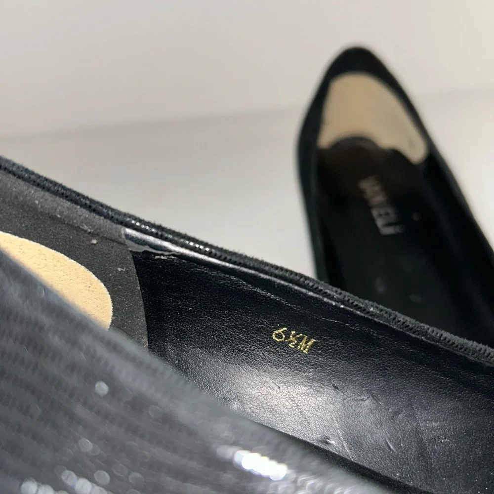 Vaneli Black Textured Flats